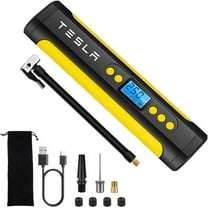 KIKIMO Tire Inflator Air Compressor for Tesla Portable Tesla Model 3/Y/S/X Accessories, 12V Cordless with Digital Pressure Gauge, 150psi Air pump with LED Light for TESLA, Bicycle
