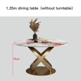 thumbnail image 1 of Italian Office Luxury Rock Board Dining Table Turntable Modern Simple Household Kitchen Table And Chair Bedroom Set Furniture My Lux Decor Round, 1 of 11
