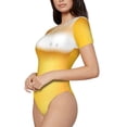thumbnail image 3 of Picia Golden Beer Womens One Piece Swimsuits Modest Tummy Control Bathing Suits Lace Up Slimming Swim Suit-Large, 3 of 9
