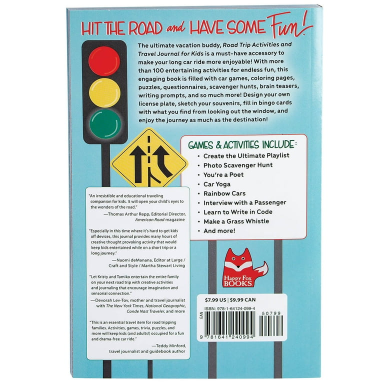 Road Trip Essentials for Kids: Activities, Journal and Coloring Book Ages  8-12