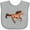 AC-Heather Grey, variant on Inktastic Galloping Brown Horse-stylized Illustration Boys or Girls Baby Bib