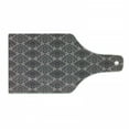 thumbnail image 1 of Traditional Cutting Board, Damask Style Grey Motifs with Little Dots and Curly Leaves Vintage Art, Tempered Glass Cutting and Serving Board, Wine Bottle Shape, Mauve Charcoal Grey, by Ambesonne, 1 of 1