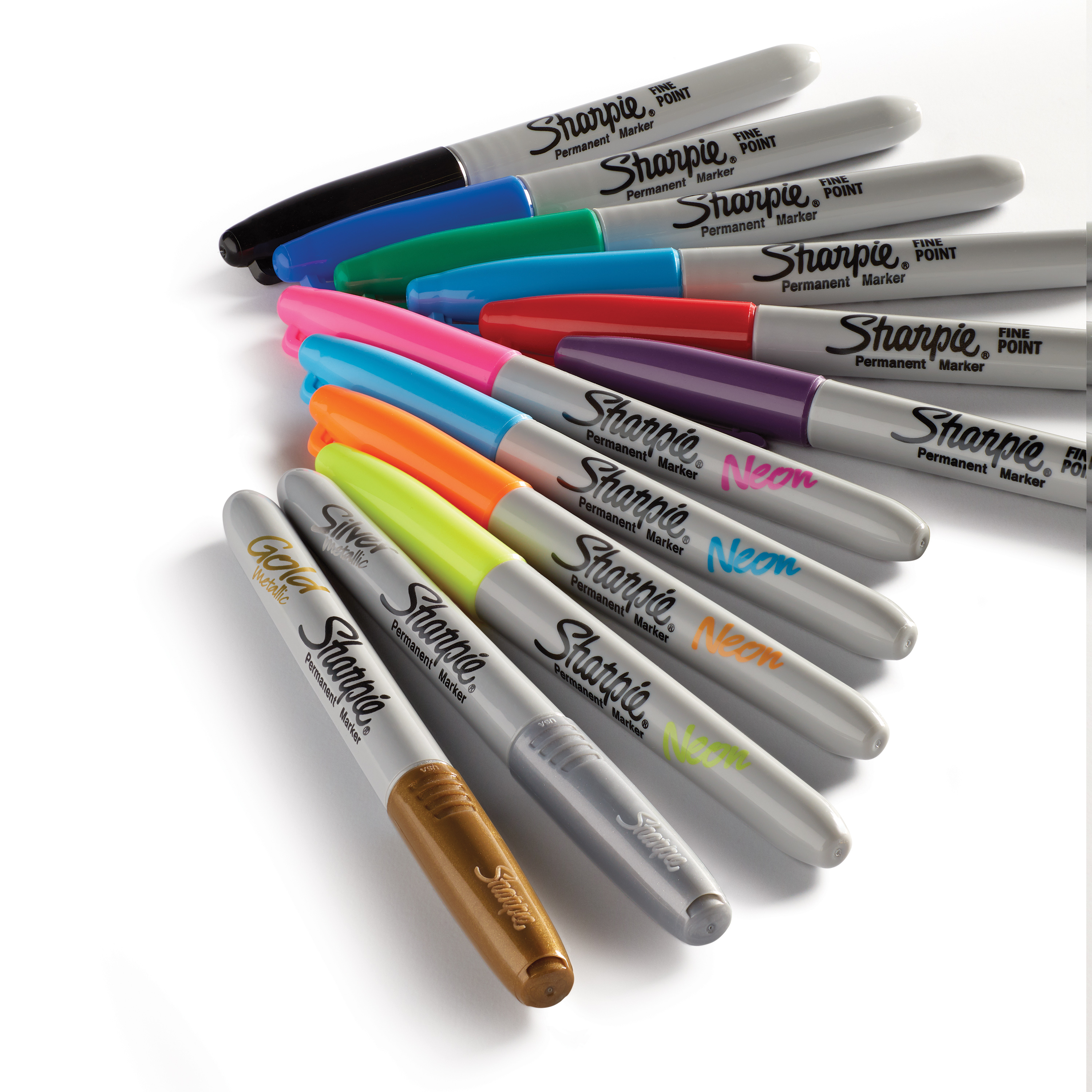 Sharpie Permanent Markers, Fine Point, Assorted Bold Colors, 12 Count - image 3 of 6