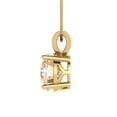 thumbnail image 3 of Clara Pucci 14K Yellow Solid Hypoallergenic Gold 1.5Ct Natural Morganite Round Brilliant Cut Solitaire Designer Necklace Pendant For February, 3 of 6