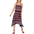 thumbnail image 1 of Tommy Hilfiger Womens 3-Tone Midi Dress, Blue, 10, 1 of 1