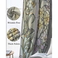 thumbnail image 3 of Butterflies Flowers Blackout Curtains for Bedroom Living Room Darkening Curtains 54 Inch Long Vintage Geometric Colorful Glass Floral Short Curtain for Small Window Treatment Grommet Drapes 42"x54"x2, 3 of 9
