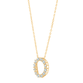 thumbnail image 2 of Women's Welry Swiss Blue Topaz and White Topaz Circle Pendant Necklace in 14kt Yellow Gold, 18", 2 of 4