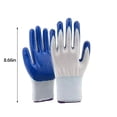 thumbnail image 5 of ZOURIH 4 Pair Gardening Work Gloves Bulk for Men Women, Breathable Rubber Coated Garden Gloves for Construction,Blue, 5 of 9