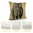 thumbnail image 4 of Orinice Owl Graphic Decorative Cotton Linen Throw Pillow Cover for Home Couch Living Room Bed Sofa, Indoor Outdoor Use, 1PC 12x12in, 4 of 5