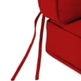thumbnail image 5 of Jordan Manufacturing Sunbrella 45" x 22" Canvas Logo Red Solid Rectangular Outdoor Deep Seat Chair Cushion Set with Ties and Welt, 5 of 13