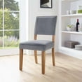 thumbnail image 6 of Pose Upholstered Fabric Dining Chair In Ivory, 6 of 6