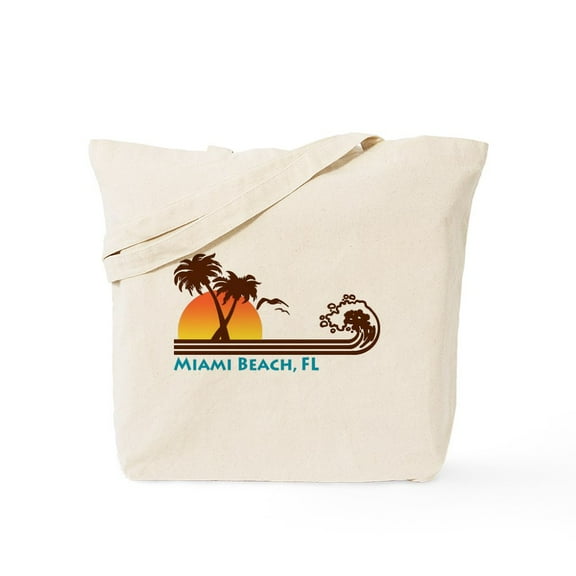 CafePress - Miami Beach FL Tote Bag - Unisex Canvas Tote Bag, Beige, 1-Piece