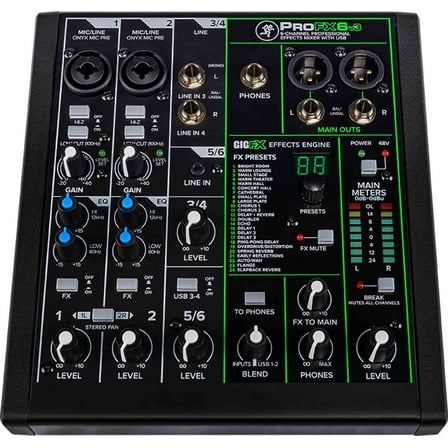Mackie ProFX6v3, Professional Effects Mixer with USB