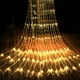 thumbnail image 5 of Cortina de luces LED de 3 x 3/6 x 3/3 x 6 m con forma de cascada y lluvia de meteoritos, guirnalda de luces navideñas con forma de carámbanos para bodas, fiestas y vacaciones, 5 of 5