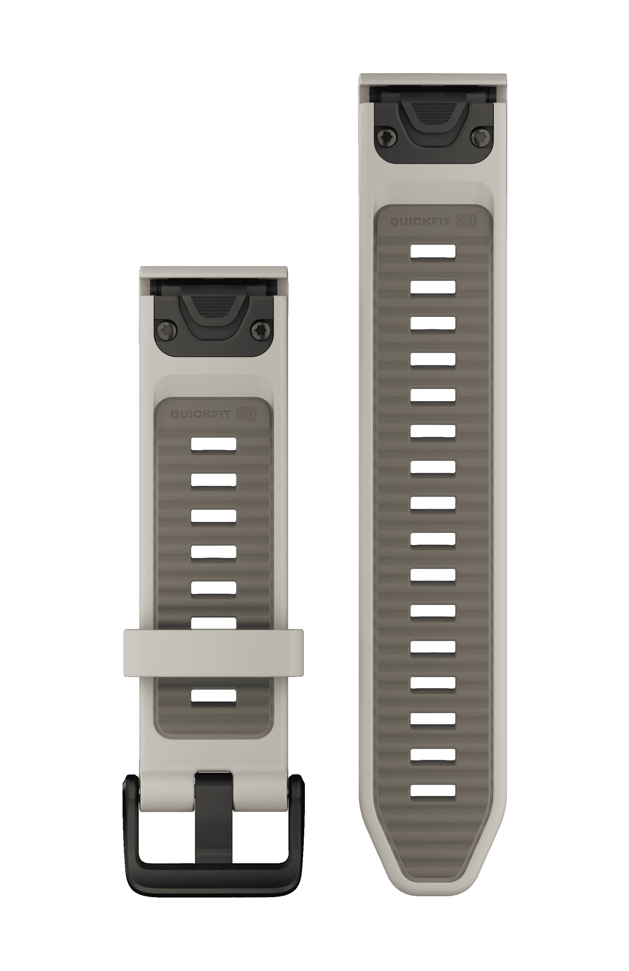 Garmin QuickFit® 20 Watch Bands, Fog Gray/Dark Sandstone Silicone
