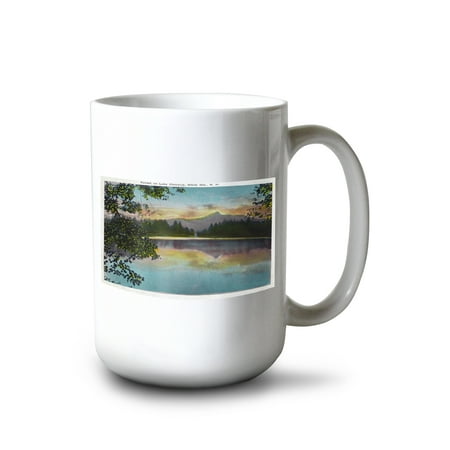 

15 fl oz Ceramic Mug White Mountains New Hampshire Sunset View on Lake Chocorua Dishwasher & Microwave Safe