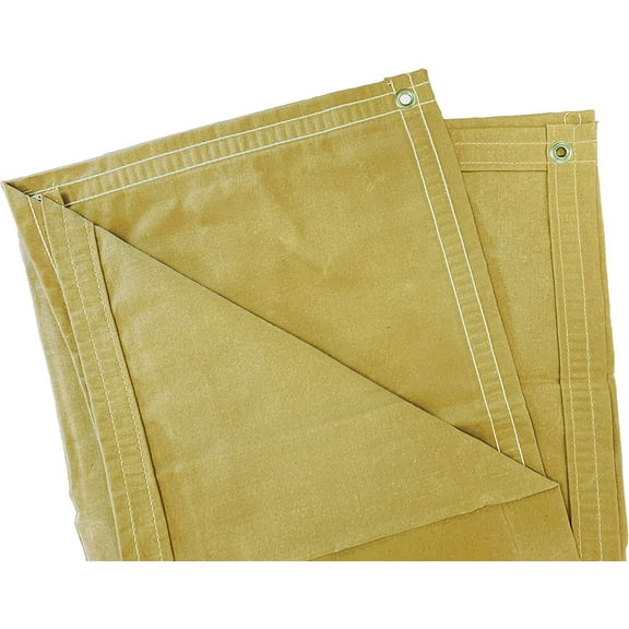 4 Ft. x 4 Ft. Tan/Gold 10 Oz. Canvas Tarp