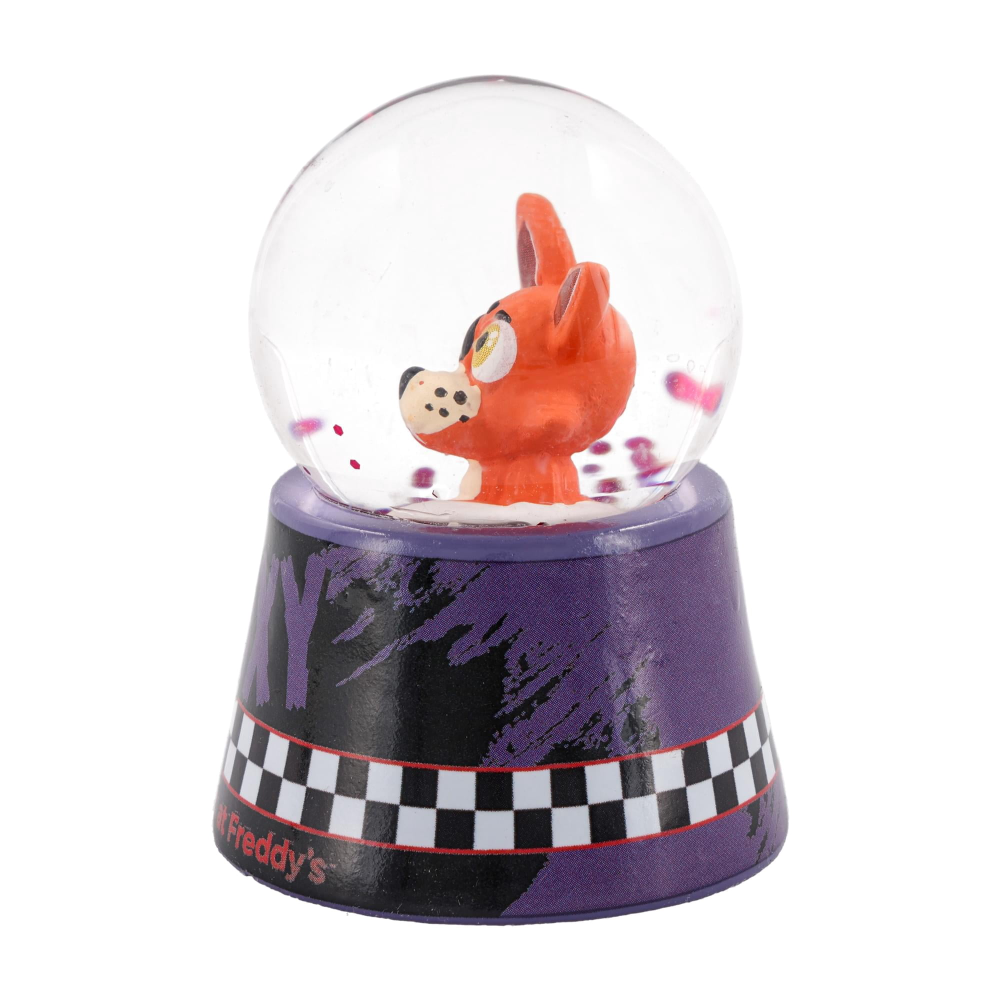 Elanze Designs Clever Fox Friends Snow Globe - 100mm Wind Up Musical Glitter Water Globe