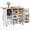 White, variant on CONCETTA Kitchen Island Cart, Rolling Storage Cabinet with Racks, Open Shelves and Drawer, Black