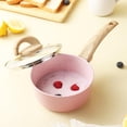 thumbnail image 3 of Vkoocy - Juego de ollas y sartenes antiadherentes, juego de utensilios de cocina de cerámica saludable, juego de 12 ollas de cocina y sartenes, sin PFAS con utensilios de cocina y tapa, color rosa, 3 of 5