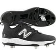 thumbnail image 2 of New Balance Men's Fresh Foam X 3000V6 Synthetic Low Metal Baseball Cleats Black/White Medium 12.5, 2 of 6