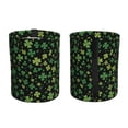 thumbnail image 3 of Round Car Trash Can 7×5.9in Waterproof, Durable, Not Easy To Fade, Easy To Install And Disassemble To Prevent Interior Pollution Green Four-Leaf Clover, 3 of 7