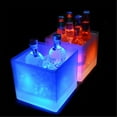 thumbnail image 5 of LED Ice Bucket Color Changing 3.5L, Double Layer Square Storage Cube Ice Buckets, Portable Champagne Drinks Bucket for KTV Parties Bar Home Wedding, 1PCS, 5 of 9