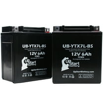 2-Pack UpStart Battery Replacement 2003 Suzuki GZ250 250CC Factory Activated, Maintenance Free, Motorcycle Battery - 12V, 6Ah, UB-YTX7L-BS