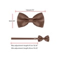 thumbnail image 4 of INSPIRE CHIC Accessoires de Nœud Papillon pour Hommes Sangle Ajustable Formel Uni Smoking Pré-Noué Café, 4 of 5