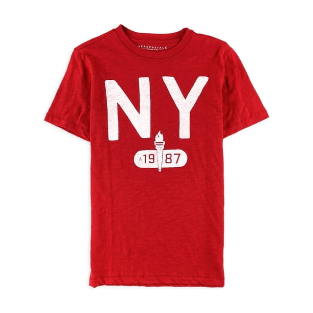 Camiseta gráfica Aeropostale NY Torch para hombre rojo XS