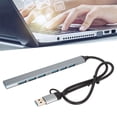 thumbnail image 1 of Estación De Acoplamiento Para Computadora, aleación De Aluminio Divisor USB 3.0 Bajo Consumo Disipación De Calor Rápida Buena Compatibilidad Plug And Play Para Equipos, 1 of 7