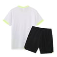 thumbnail image 4 of KEXE Boys Shorts Size 10-12 Boys 2 Piece Summer Outfits Short Sleeve Tshirts And Elastic Waist Shorts（13-14 Years,White), 4 of 4