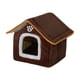 thumbnail image 4 of Casa para perros y gatos, tienda de campaña para mascotas, cueva suave para gatos de interior, cama para gatos, perros, gatos y gatitos marrón, 4 of 8