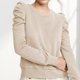 thumbnail image 1 of Crewneck Lantern Long Sleeve Tops Women Pullover Solid Color Shirt Top T-Shirt, 1 of 8