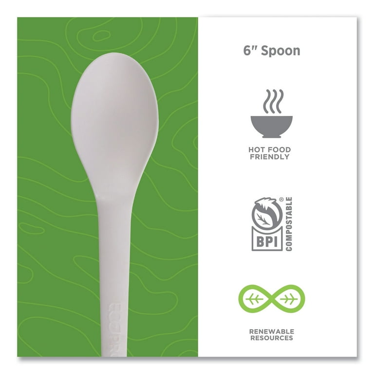Plantware Compostable Cutlery, Spoon, 6 Plantware Compostable Cutlery, Spoon, 6
