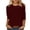 Wine, variant on Bovxnpu 3/4 Sleeve Tee Shirts Summer Dressy Casual Blouse Crew Neck 3/4 Sleeve Pullover Shirt Loose Daily Summer Tops (Women's or Women's Plus)