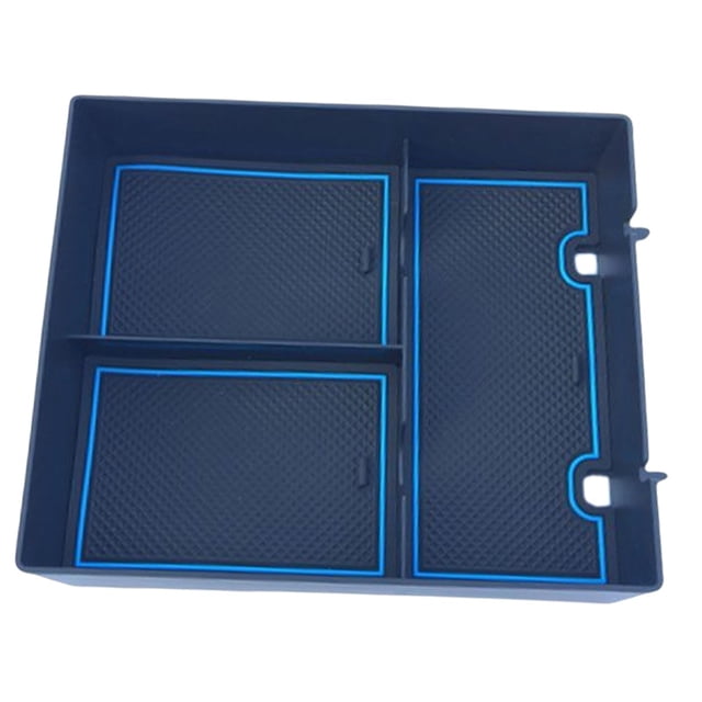 Bandeja organizadora de consola central, bandeja de almacenamiento para reposabrazos, accesorios duraderos para automóvil Azul