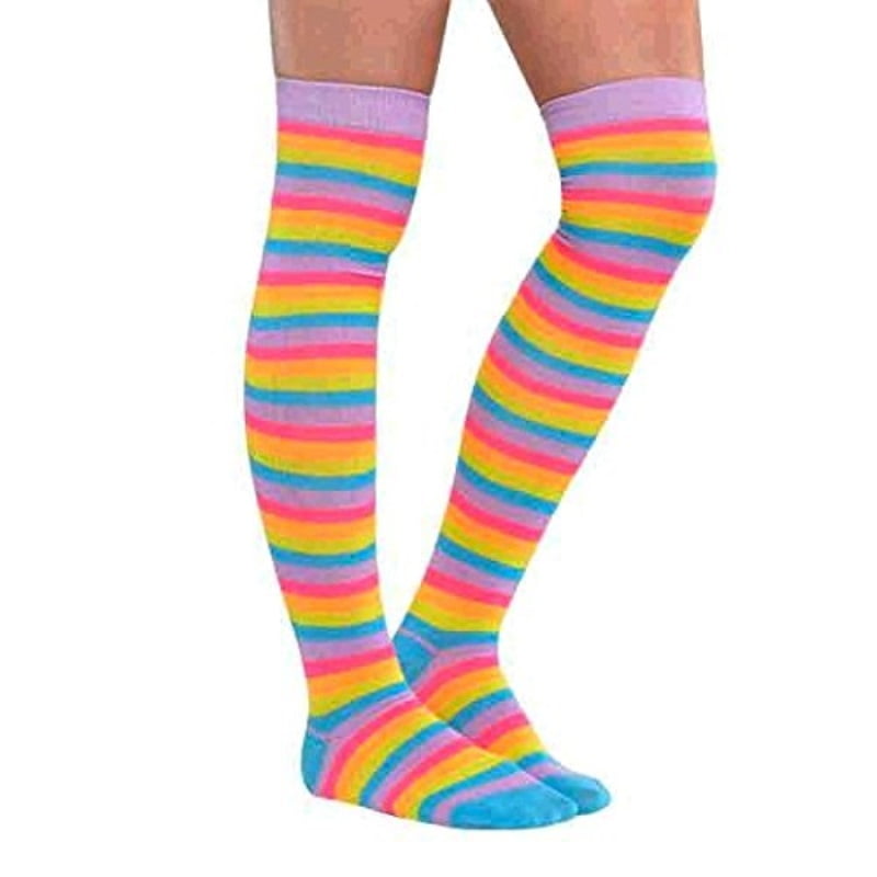Over the knee Ladies neon socks 