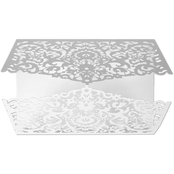 LUXPaper Lace Laser Cut Gatefold Invitations, White, 5 x 7 1/4, 50/Pack