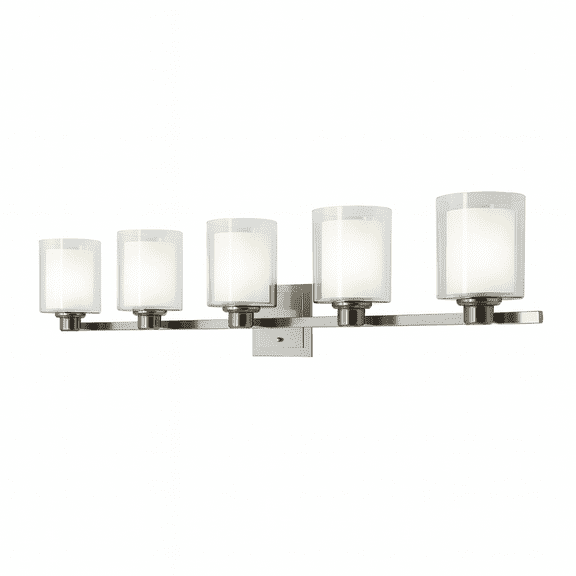 Design House Oslo Modern 5-Light Dimmable LED Vanity Light, Satin Nickel