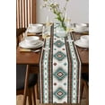 thumbnail image 4 of ERUNPONLY Turquoise Red Boho Table Runner - 72 Inch Long Southwestern Ethnic Aztec Retro Geometric Cotton Linen Blended Dress Scarves Farmhouse Table Runner for Kitchen Dining, Coffee Table, 13"x72", 4 of 8