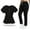Black, variant on VIAOLI Scrubs for Women Set Modern Scrub Top and 8 Pockets Jogger Pants Medical Nursing Uniforms Scrubs Set