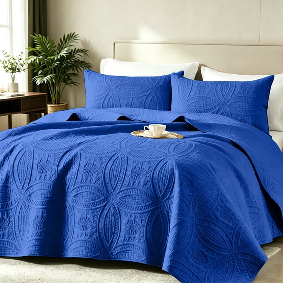 2pcs twin Bedspread Set,Lightweight Bedspread - Modern Style Coin Pattern Quilt, Soft And Skin-Friendly Quilt, Hypoallergenic And Machine Washable, Suitable School Dormitory