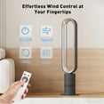 thumbnail image 5 of Xcity H601 43-Inch Bladeless Oscillating Tower Fan, 10 Speeds 800L/s High Airflow, 80° Wide Oscillation, 9H Timer Quiet Tower Fan with Remote Touch Control for Bedroom Living Room,Grey, 5 of 6