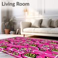 thumbnail image 2 of ODIKA 8' x 10' Machine Washable Non-Slip Area Rug, Geometric Swirl High Traffic Rug, Pink, 669513, 2 of 7