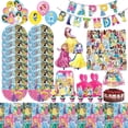 thumbnail image 2 of Disney Princess-Juego de vajilla para Decoración de cumpleaños, vasos de papel de nieve blanca, platos, mantel, globos, regalos para bebés, 2 of 5