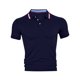 thumbnail image 4 of Blusa y camisa de manga corta con cuello vuelto para hombre, uniforme de moda informal con solapa y botones, top de poliéster de manga corta para hombre, 4 of 9