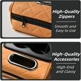 thumbnail image 2 of Multifunctional PU Leather Car Mat, Multifunctional PU Leather Car Armrest Box Mat, 5-in-1 Center Console Cover, with Cup Holder, Tissue Slot & Phone Holder for Most Cars (Grey), 2 of 8