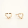 thumbnail image 3 of Lavishe 14K Rose Gold Plated Sterling Silver Open Heart Stud Earrings for Women, 3 of 3