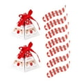 thumbnail image 1 of juego de cajas de regalo de chocolate con forma de pirámide de Papá Noel y rayas para fiesta de Navidad (rojas), 1 of 7